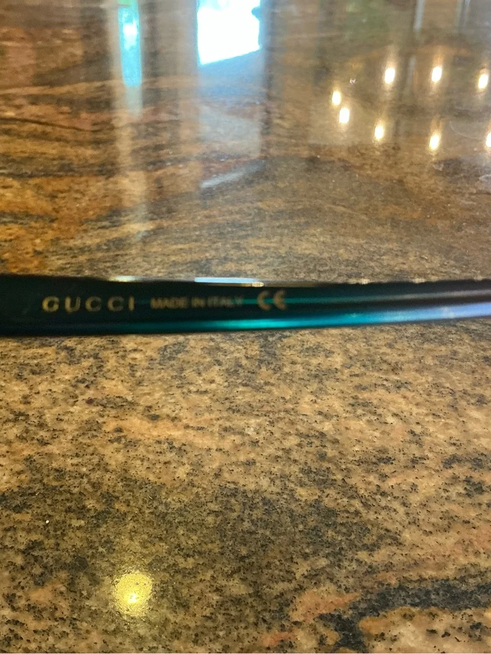 Gucci GG0373O 007 Green Purple Gradient Cat Eye Eyeglasses 47-16-140